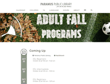 Tablet Screenshot of paramuslibrary.org